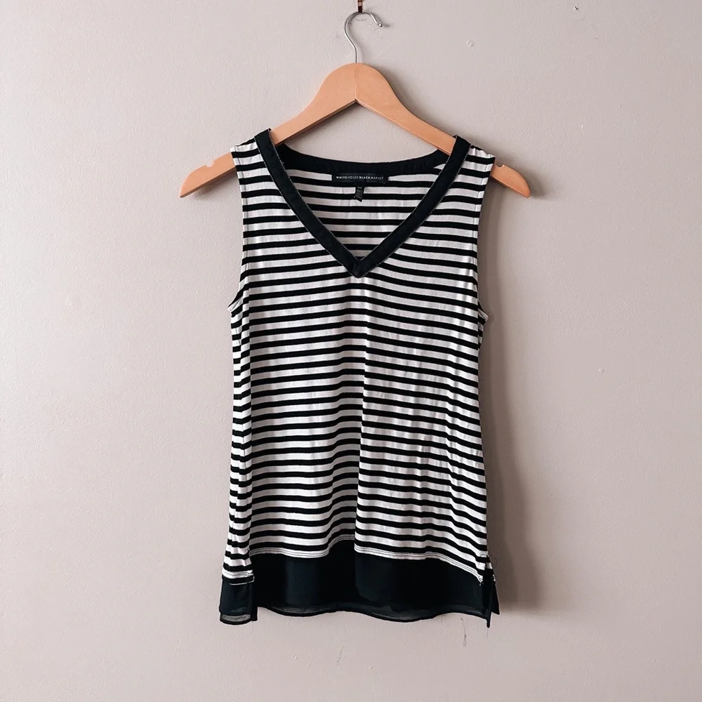 white house black market striped tank - Picture 1 of 5